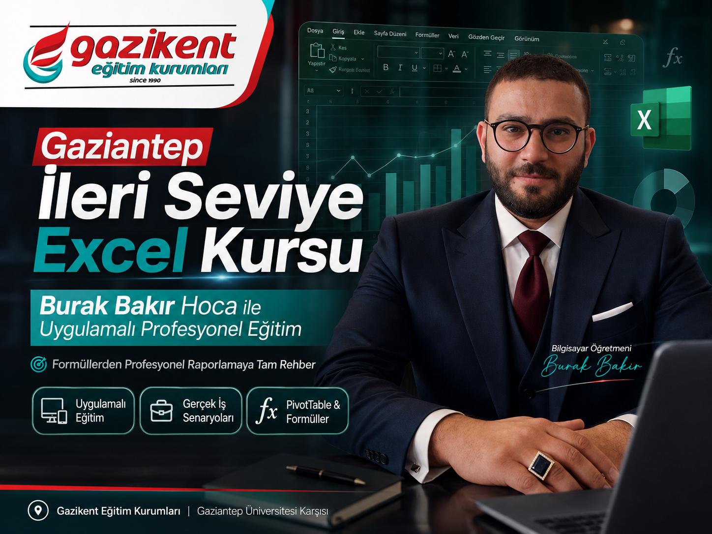 Gaziantep İleri Excel Kursu | Burak Bakır ile Uygulamalı Eğitim
