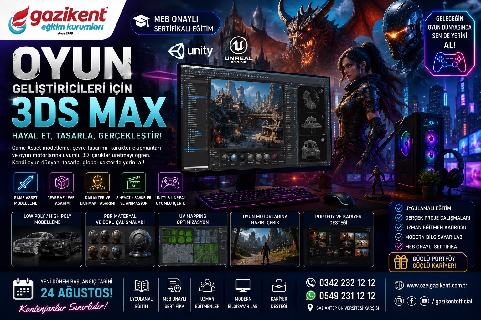 Oyun Geliştiricileri İçin 3Ds Max | Game Asset, Unity ve Unreal Engine Rehberi
