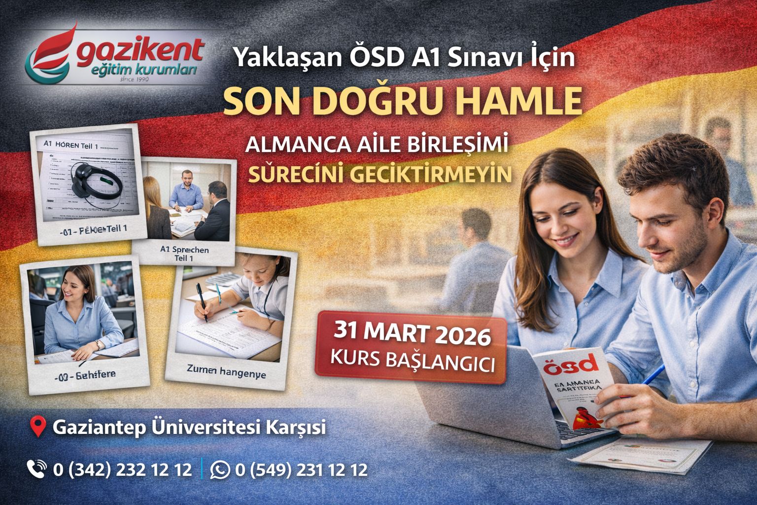 31 Mart 2026’da Başlayan Almanca Aile Birleşimi Kursu