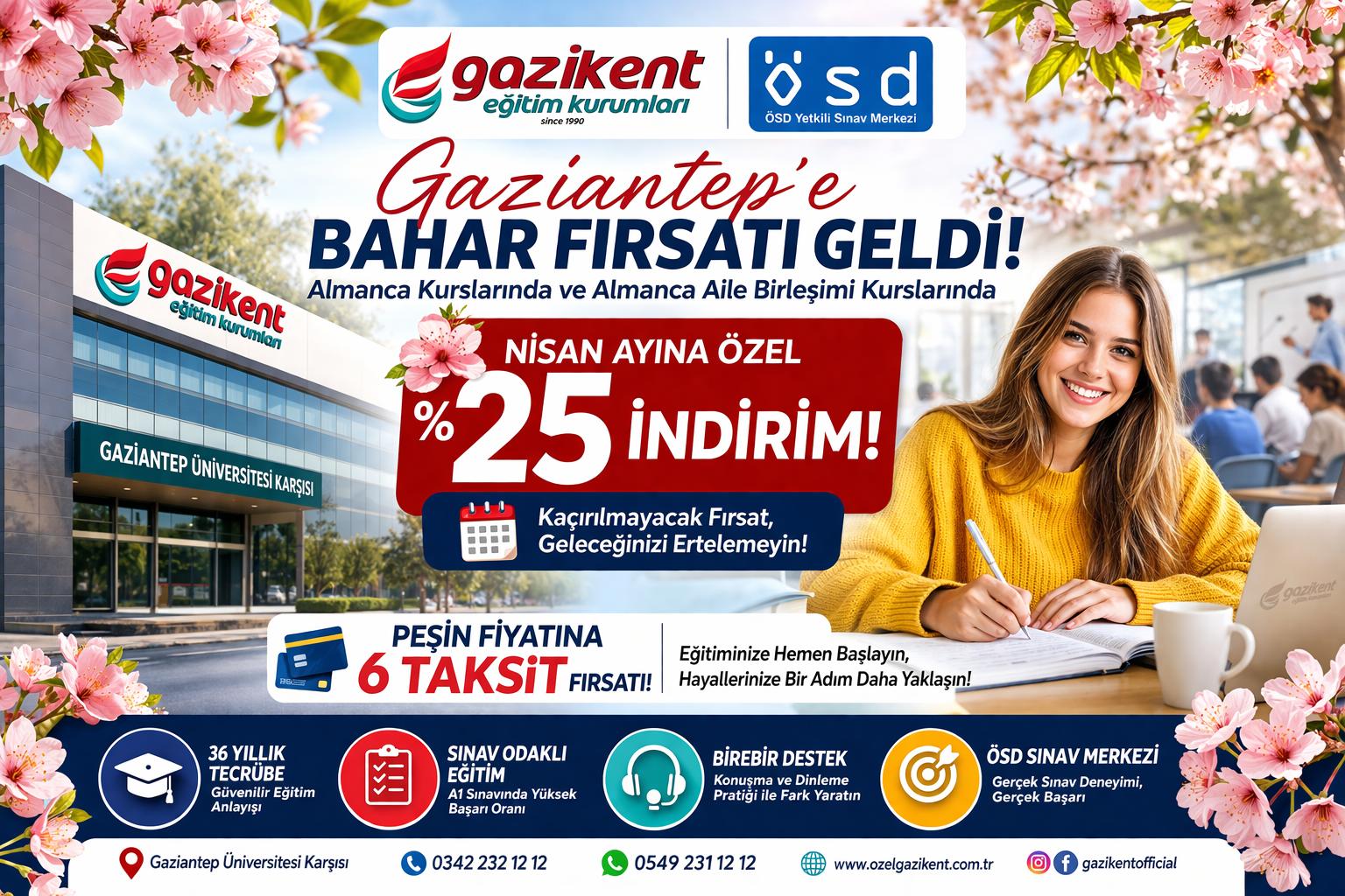 Gaziantep’te Bahar Fırsatı Başladı! Almanca Kurslarında İndirim