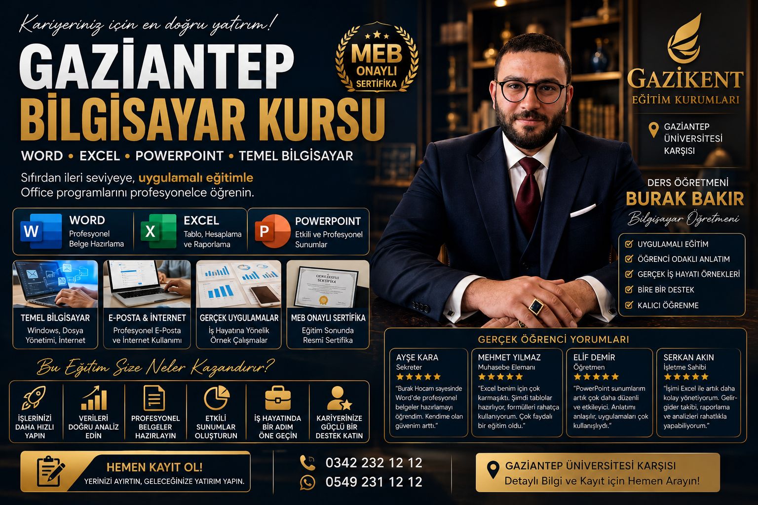 Gaziantep Bilgisayar Kursu | Office, Word, Excel ve PowerPoint