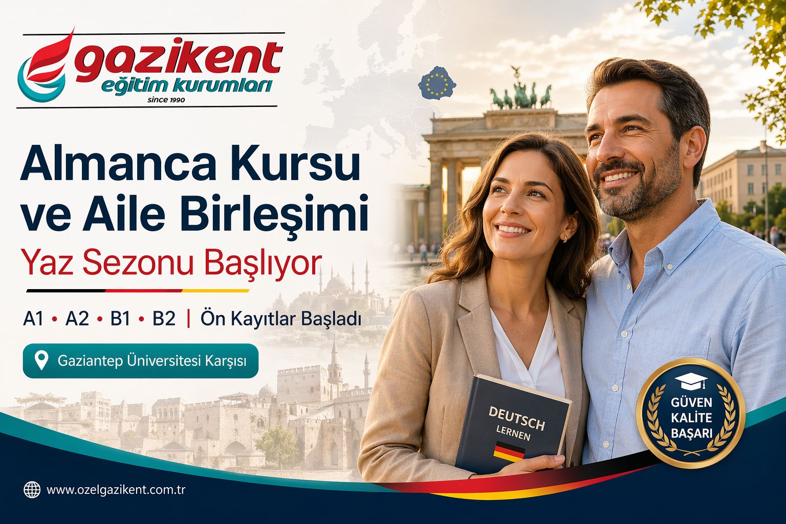 Gaziantep Almanca Kursu ve Almanca Aile Birleşimi Kursu İçin Yeni Sezon Başlıyor