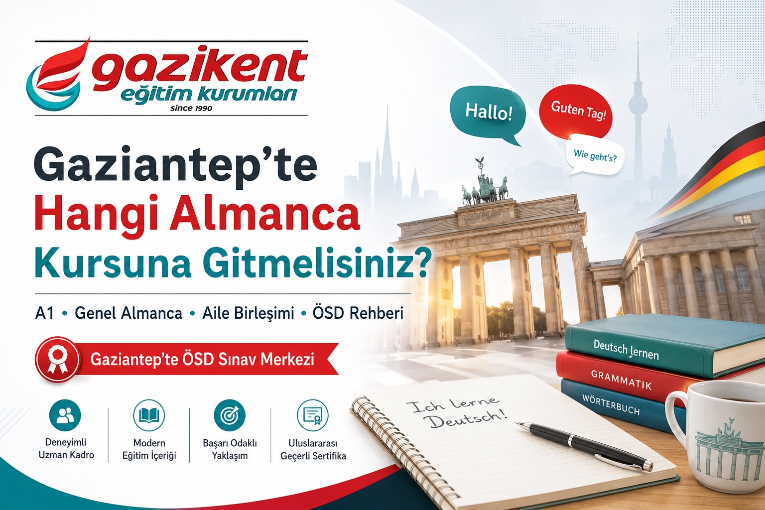 Gaziantep’te Hangi Almanca Kursuna Gitmelisiniz? A1, Genel Almanca, Aile Birleşimi ve ÖSD Rehberi