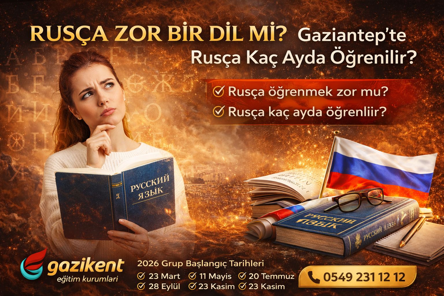 Rusça Zor Bir Dil mi? Gaziantep’te Rusça Kaç Ayda Öğrenilir?