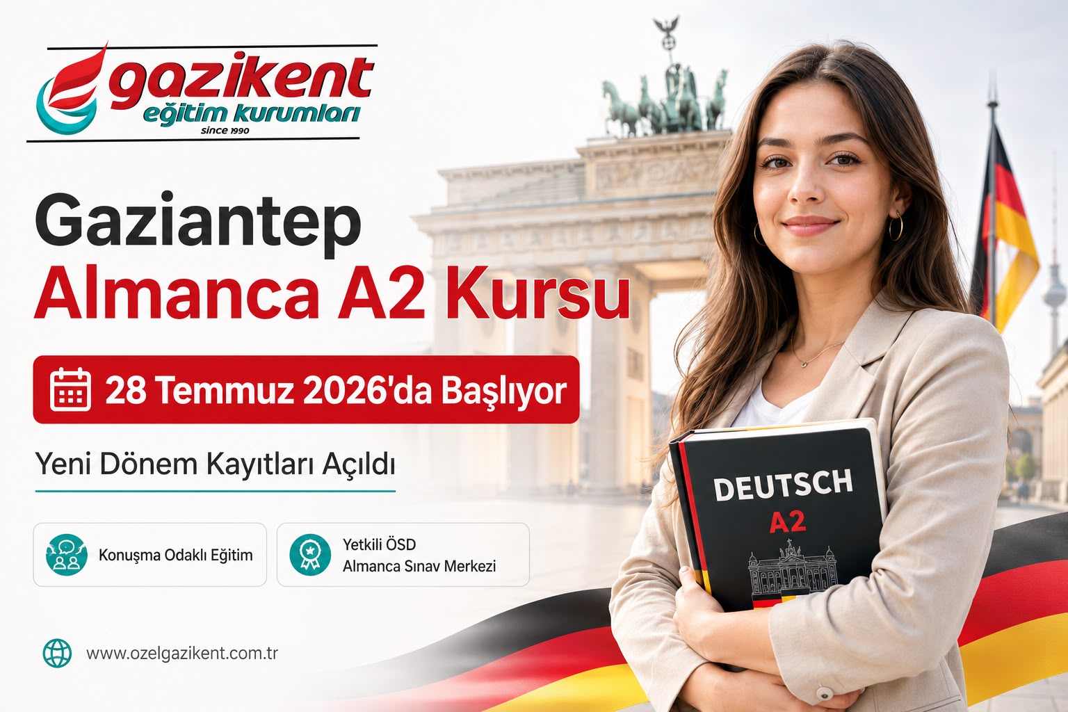 Gaziantep Almanca A2 Kursu 28 Temmuz 2026’da Başlıyor
