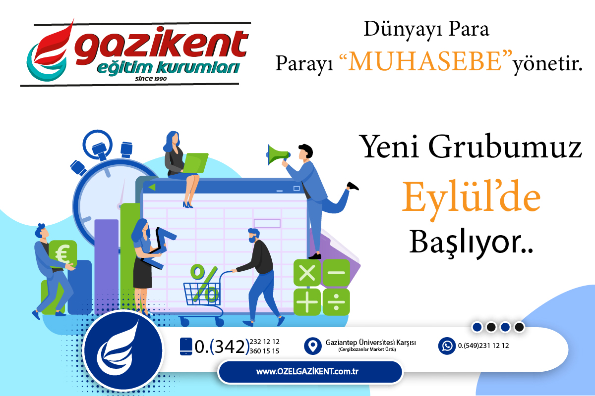 Gaziantep BİLGİSAYARLI ÖN MUHASEBE KURSU