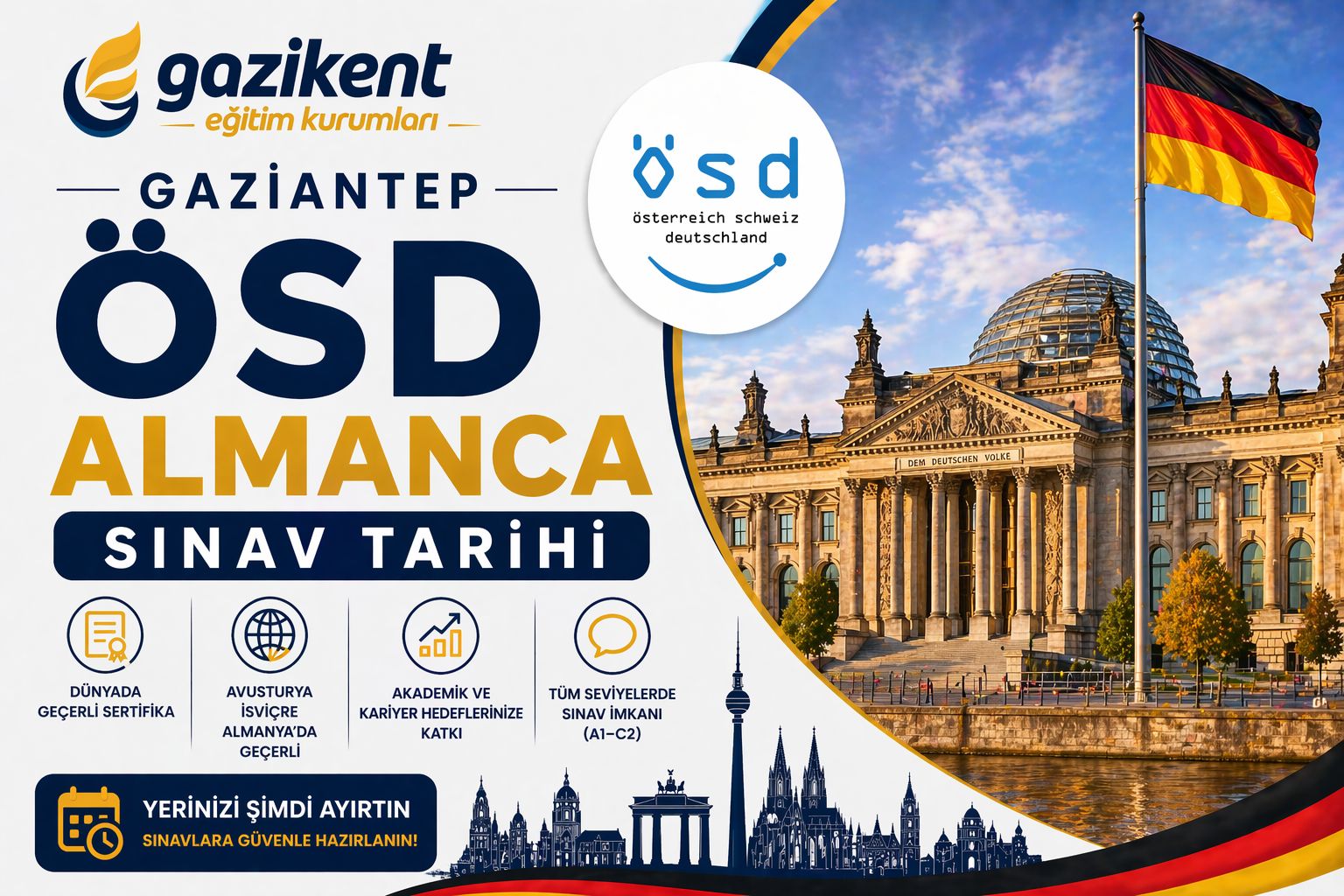 Gaziantep ÖSD ALMANCA SINAV TARİHİ