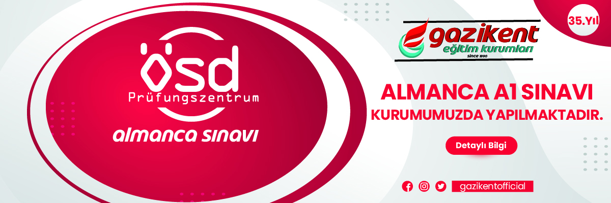 Özel Gazikent Eğitim Kurumları | Gaziantep Kpss Kursu | Gaziantep Almanca Kursu